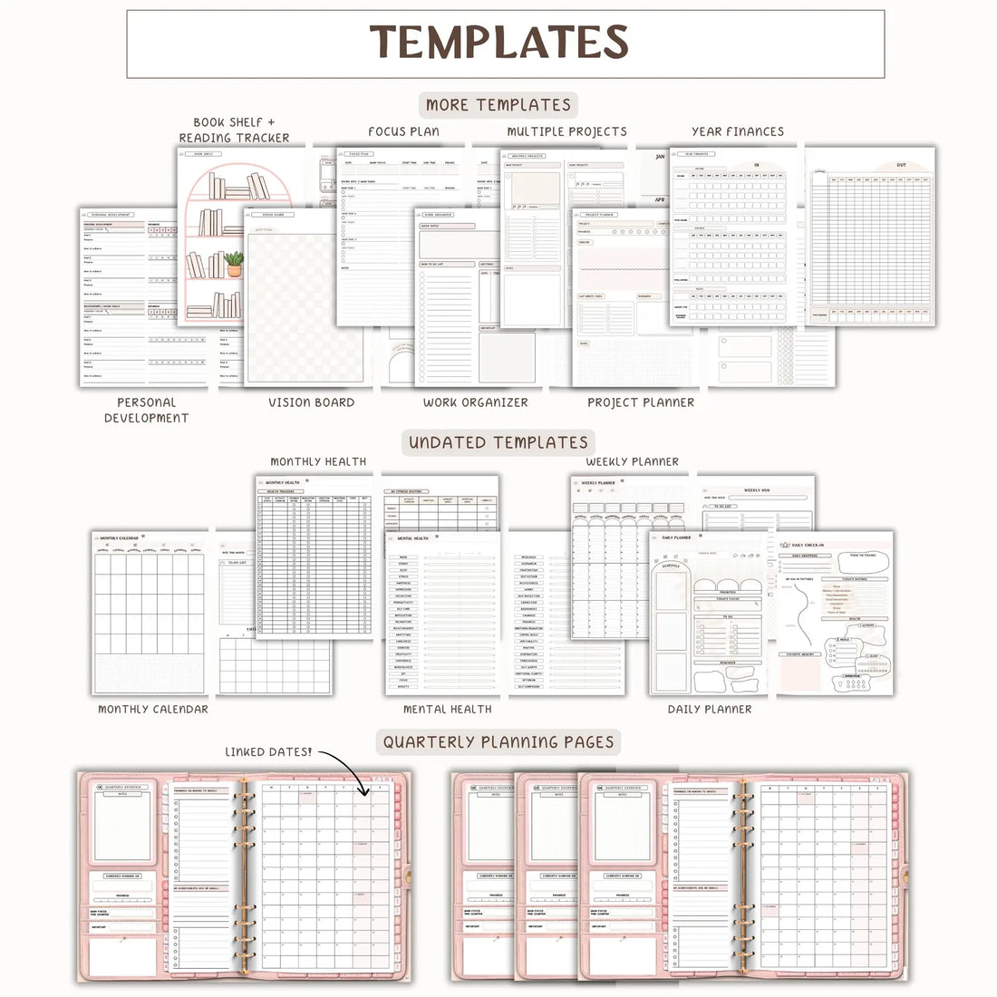 2025 ADAPT LIFE planner - Regular Landscape DATED Digital Planner GoodNotes, Noteshelf & more, 2500+ Widgets stickers | Monthly Weekly Daily